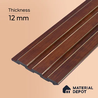 Wooden Look PN 06831 9.2 ft x 4.9 inch Charcoal Panel - 12 mm | Suitable for Living Room, Bedroom & TV Cabinet | Width is Subjected to 5% Variation