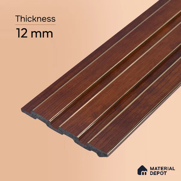 Wooden Look PN 06831 9.2 ft x 4.9 inch Charcoal Panel - 12 mm | Suitable for Living Room, Bedroom & TV Cabinet | Width is Subjected to 5% Variation