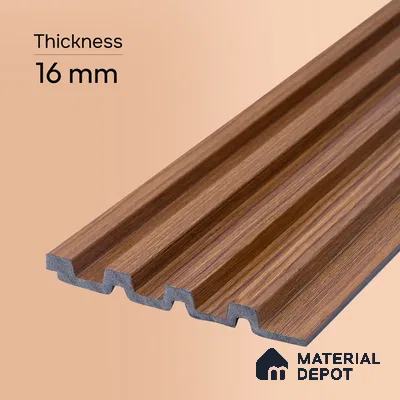 Wooden Look PN 06868 9.2 ft x 6.1 inch Charcoal Panel - 16 mm | Suitable for Living Room, Bedroom & TV Cabinet | Width is Subjected to 5% Variation