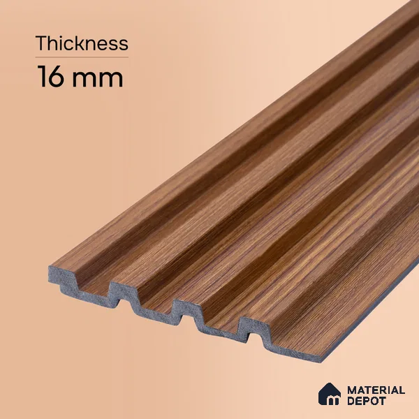 Wooden Look PN 06868 9.2 ft x 6.1 inch Charcoal Panel - 16 mm | Suitable for Living Room, Bedroom & TV Cabinet | Width is Subjected to 5% Variation