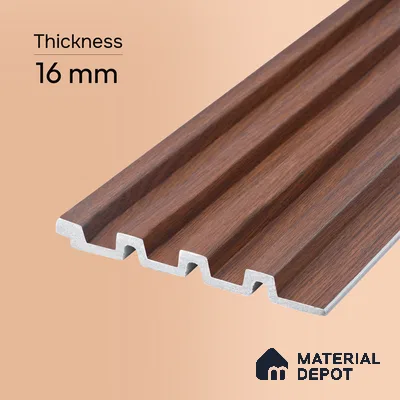 Wooden Look PN 06872 9.2 ft x 6.1 inch Charcoal Panel - 16 mm | Suitable for Living Room, Bedroom & TV Cabinet | Width is Subjected to 5% Variation