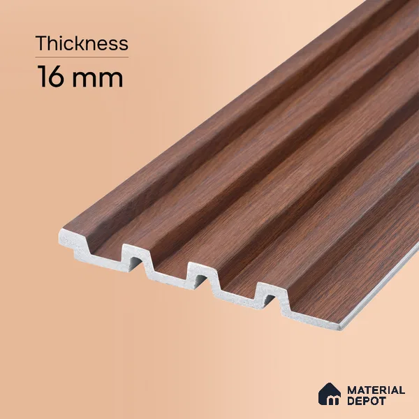 Wooden Look PN 06872 9.2 ft x 6.1 inch Charcoal Panel - 16 mm | Suitable for Living Room, Bedroom & TV Cabinet | Width is Subjected to 5% Variation