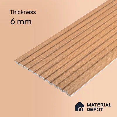 Wooden Look PN 06910 8 ft x 6 inch Charcoal Panel - 6 mm | Suitable for Living Room, Bedroom & TV Cabinet | Width is Subjected to 5% Variation
