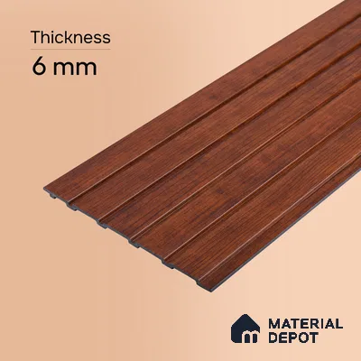 Wooden Look PN 06945 8 ft x 6 inch Charcoal Panel - 6 mm | Suitable for Living Room, Bedroom & TV Cabinet | Width is Subjected to 5% Variation