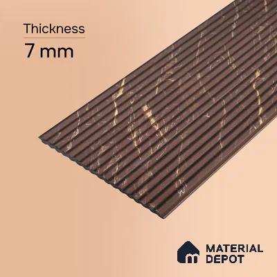 Cappucino Brown Marble Look PN 07009 8 ft x 6.1 inch Charcoal Panel - 7 mm | Suitable for Feature Wall, TV Unit & Living Room | Width is Subjected to 5% Variation