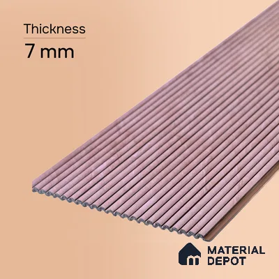 Dusty Pink Plain Colour Look PN 07012 8 ft x 6.1 inch Charcoal Panel - 7 mm | Suitable for Feature Wall, TV Unit & Living Room | Width is Subjected to 5% Variation