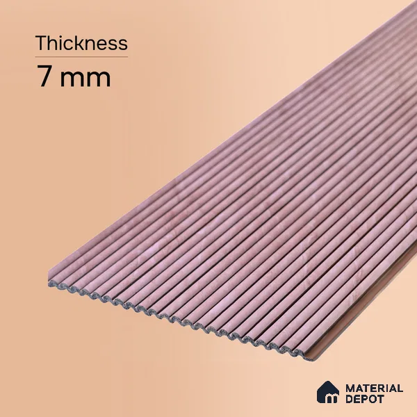 Dusty Pink Plain Colour Look PN 07012 8 ft x 6.1 inch Charcoal Panel - 7 mm | Suitable for Feature Wall, TV Unit & Living Room | Width is Subjected to 5% Variation