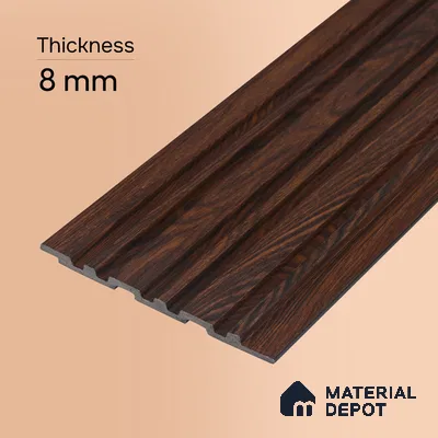 Wooden Look PN 07052 9.5 ft x 4.9 inch Charcoal Panel - 8 mm | Suitable for Feature Wall, TV Unit & Living Room | Width is Subjected to 5% Variation