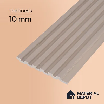 Cappuccino Beige Plain Colour Look PN 07071 9.5 ft x 4.9 inch Charcoal Panel - 10 mm | Suitable for Feature Wall, TV Unit & Living Room | Width is Subjected to 5% Variation