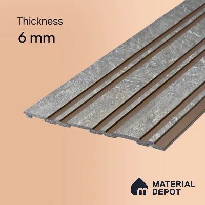 Cloud Grey Stone Look PN 07126 9.5 ft x 6 inch Charcoal Panel - 6 mm | Suitable for Feature Wall, TV Unit & Living Room | Width is Subjected to 5% Variation