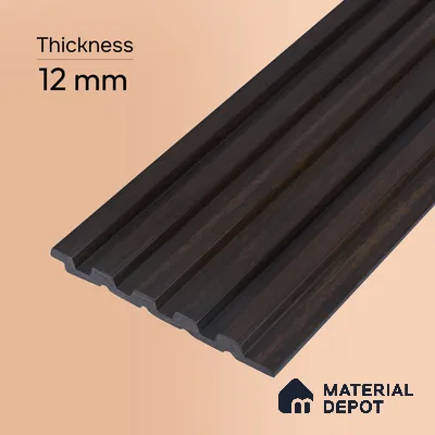 Wooden Look PN 07708 9.1 ft x 4.9 inch Charcoal Panel - 12 mm | Suitable for Living Room, Bedroom & TV Cabinet | Width is Subjected to 5% Variation