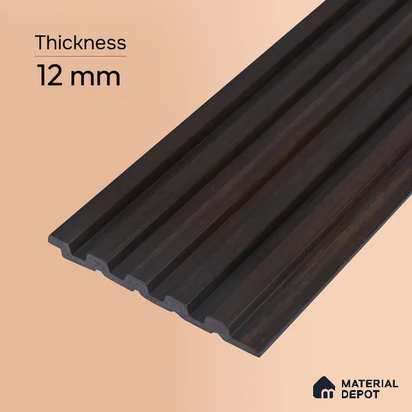 Wooden Look PN 07708 9.1 ft x 4.9 inch Charcoal Panel - 12 mm | Suitable for Living Room, Bedroom & TV Cabinet | Width is Subjected to 5% Variation