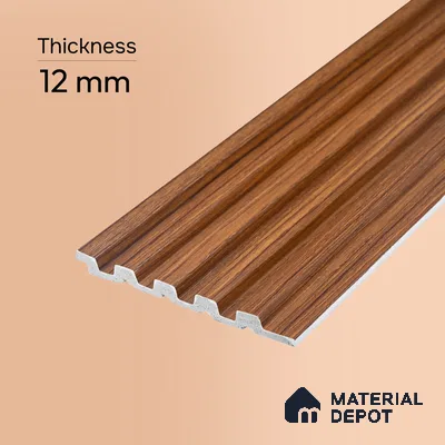 Wooden Look PN 07709 9.1 ft x 4.9 inch Charcoal Panel - 12 mm | Suitable for Living Room, Bedroom & TV Cabinet | Width is Subjected to 5% Variation
