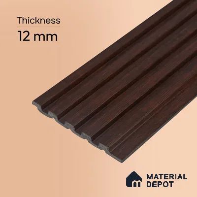 Wooden Look PN 07710 9.1 ft x 4.9 inch Charcoal Panel - 12 mm | Suitable for Living Room, Bedroom & TV Cabinet | Width is Subjected to 5% Variation