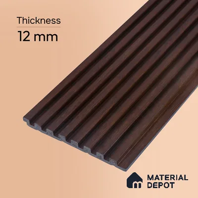 Wooden Look PN 07713 9.1 ft x 4.9 inch Charcoal Panel - 12 mm | Suitable for Living Room, Bedroom & TV Cabinet | Width is Subjected to 5% Variation