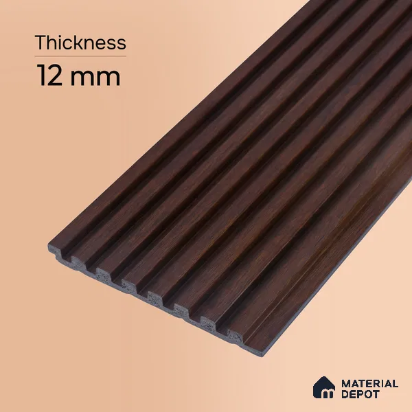 Wooden Look PN 07713 9.1 ft x 4.9 inch Charcoal Panel - 12 mm | Suitable for Living Room, Bedroom & TV Cabinet | Width is Subjected to 5% Variation