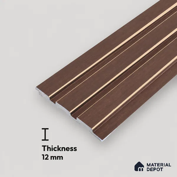 Wooden Look PN 06830 9.2 ft x 4.9 inch Charcoal Panel - 12 mm | Suitable for Living Room, Bedroom & TV Cabinet | Width is Subjected to 5% Variation