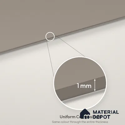 Mocha Brown Solid Colors Look LM 26009 8 ft x 4 ft Matte Finish ASA Laminate - 1 mm
