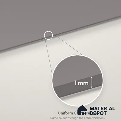 Steel Grey Solid Colors Look LM 26010 8 ft x 4 ft Matte Finish ASA Laminate - 1 mm