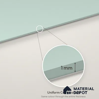 Seafoam Green Solid Colors Look LM 26012 8 ft x 4 ft Matte Finish ASA Laminate - 1 mm