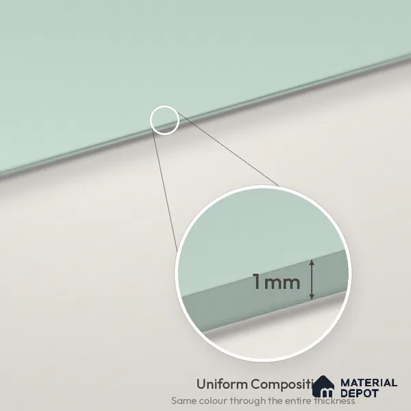 Seafoam Green Solid Colors Look LM 26012 8 ft x 4 ft Matte Finish ASA Laminate - 1 mm