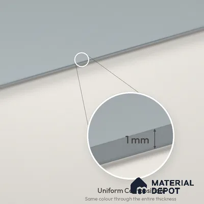 Cement Grey Solid Colors Look LM 26013 8 ft x 4 ft Matte Finish ASA Laminate - 1 mm