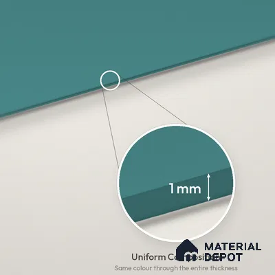 Teal Blue Solid Colors Look LM 26014 8 ft x 4 ft Matte Finish ASA Laminate - 1 mm