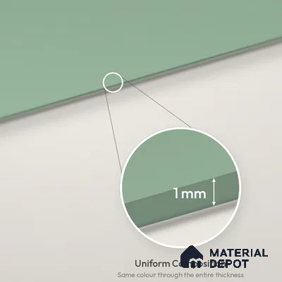 Sage Green Solid Colors Look LM 26016 8 ft x 4 ft Matte Finish ASA Laminate - 1 mm