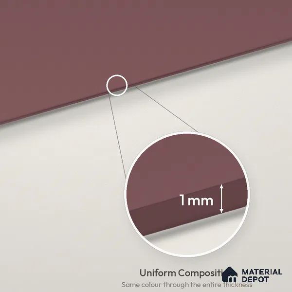Cappucino Brown Solid Colors Look LM 26019 8 ft x 4 ft Matte Finish ASA Laminate - 1 mm