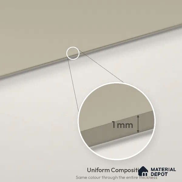 Cappuccino Beige Solid Colors Look LM 26020 8 ft x 4 ft Matte Finish ASA Laminate - 1 mm