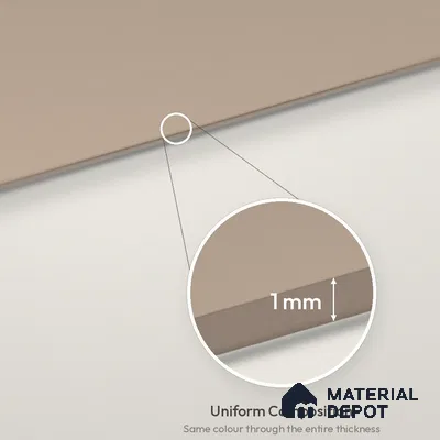 Cappuccino Beige Solid Colors Look LM 26022 8 ft x 4 ft Matte Finish ASA Laminate - 1 mm