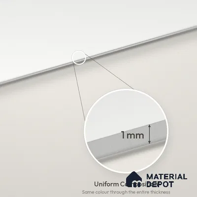 Ivory Beige Solid Colors Look LM 26024 8 ft x 4 ft Matte Finish ASA Laminate - 1 mm