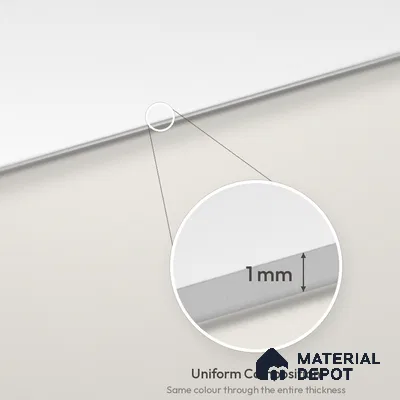 Ivory Pearl Solid Colors Look LM 26025 8 ft x 4 ft Matte Finish ASA Laminate - 1 mm