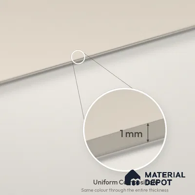 Taupe Beige Solid Colors Look LM 26027 8 ft x 4 ft Matte Finish ASA Laminate - 1 mm