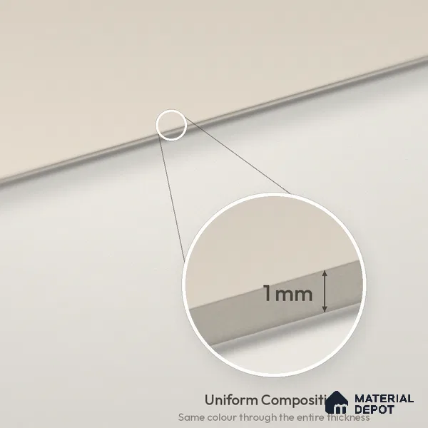 Taupe Beige Solid Colors Look LM 26027 8 ft x 4 ft Matte Finish ASA Laminate - 1 mm