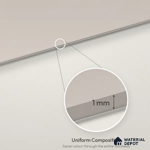 Cappuccino Beige Solid Colors Look LM 26029 8 ft x 4 ft Matte Finish ASA Laminate - 1 mm