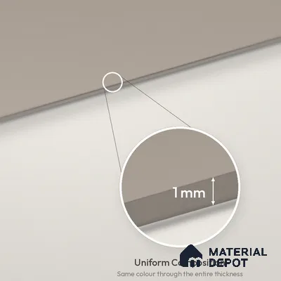 Cappuccino Beige Solid Colors Look LM 26033 8 ft x 4 ft Matte Finish ASA Laminate - 1 mm