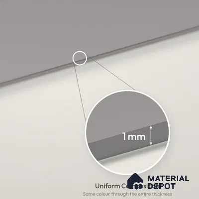 Cloud Grey Solid Colors Look LM 26034 8 ft x 4 ft Matte Finish ASA Laminate - 1 mm