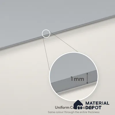Cement Grey Solid Colors Look LM 26035 8 ft x 4 ft Matte Finish ASA Laminate - 1 mm