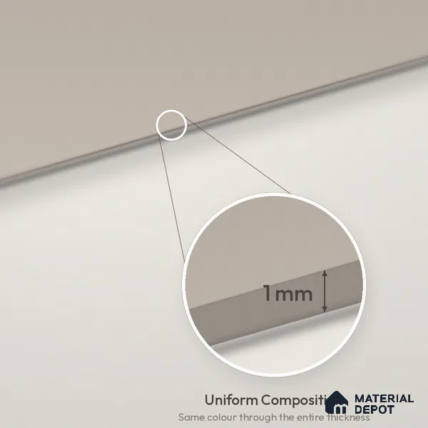 Cappuccino Beige Solid Colors Look LM 26036 8 ft x 4 ft Matte Finish ASA Laminate - 1 mm