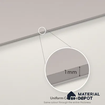 Cement Grey Solid Colors Look LM 26037 8 ft x 4 ft Matte Finish ASA Laminate - 1 mm