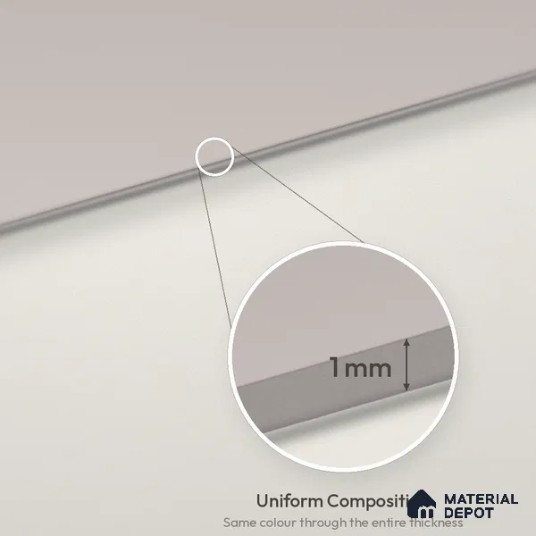 Cement Grey Solid Colors Look LM 26037 8 ft x 4 ft Matte Finish ASA Laminate - 1 mm