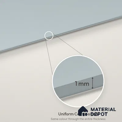 Light Grey Solid Colors Look LM 26038 8 ft x 4 ft Matte Finish ASA Laminate - 1 mm