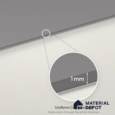 Stone Grey Solid Colors Look LM 26039 8 ft x 4 ft Matte Finish ASA Laminate - 1 mm