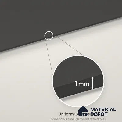 Graphite Grey Solid Colors Look LM 26041 8 ft x 4 ft Matte Finish ASA Laminate - 1 mm