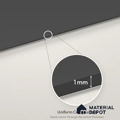 Graphite Grey Solid Colors Look LM 26042 8 ft x 4 ft Matte Finish ASA Laminate - 1 mm