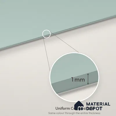 Grey Green Solid Colors Look LM 26044 8 ft x 4 ft Matte Finish ASA Laminate - 1 mm