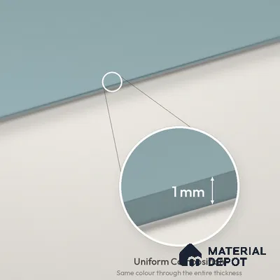 Powder Blue Solid Colors Look LM 26045 8 ft x 4 ft Matte Finish ASA Laminate - 1 mm