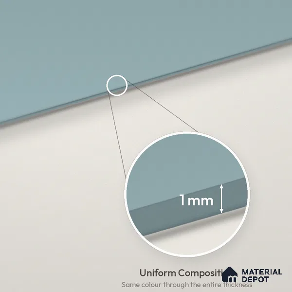 Powder Blue Solid Colors Look LM 26045 8 ft x 4 ft Matte Finish ASA Laminate - 1 mm