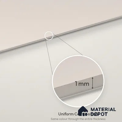 Almond Cream Solid Colors Look LM 26047 8 ft x 4 ft Matte Finish ASA Laminate - 1 mm